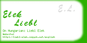 elek liebl business card